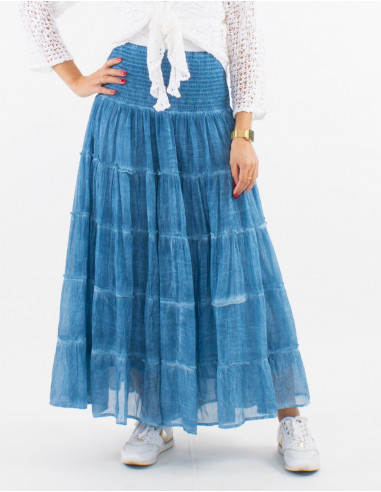 Falda velo algodon volantes doblada surteint