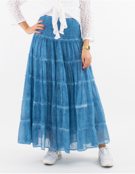 Falda velo algodon volantes doblada surteint