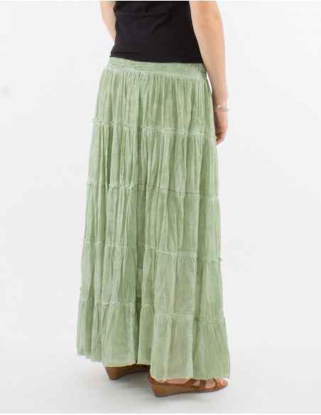 Falda velo algodon volantes doblada surteint