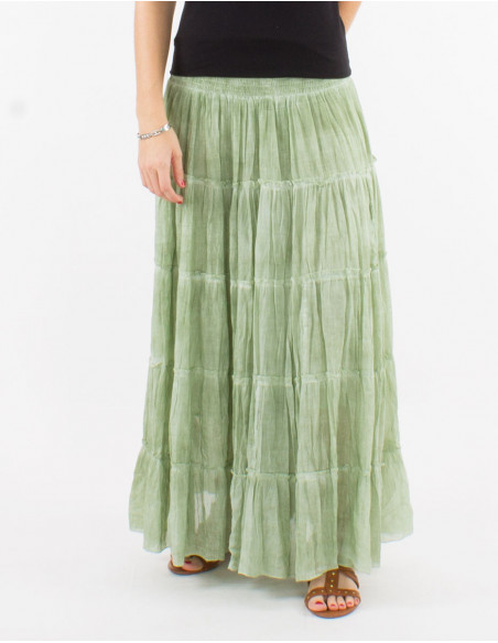 Falda velo algodon volantes doblada surteint
