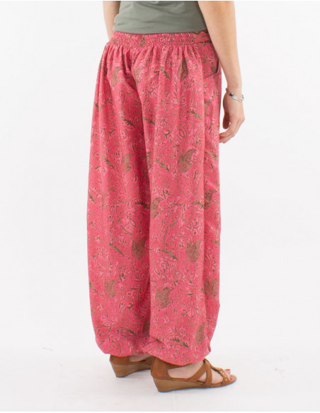 Pantalon poliester 2 bolsillos sari estampado
