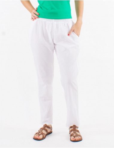 Pantalon algodon fino sw cintura elastica