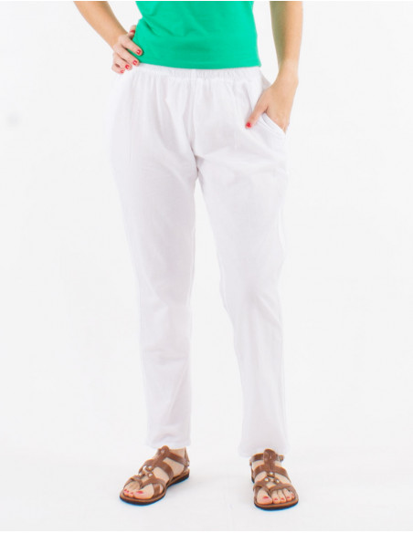 Pantalon algodon fino sw cintura elastica