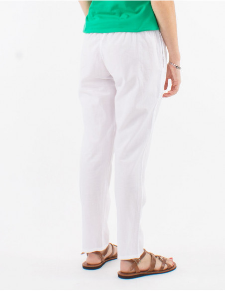 Pantalon algodon fino sw cintura elastica