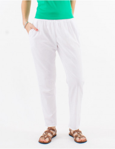Pantalon algodon fino sw cintura elastica