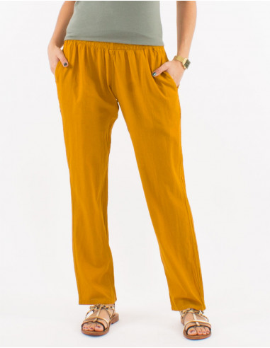 Pantalon algodon fino sw cintura elastica