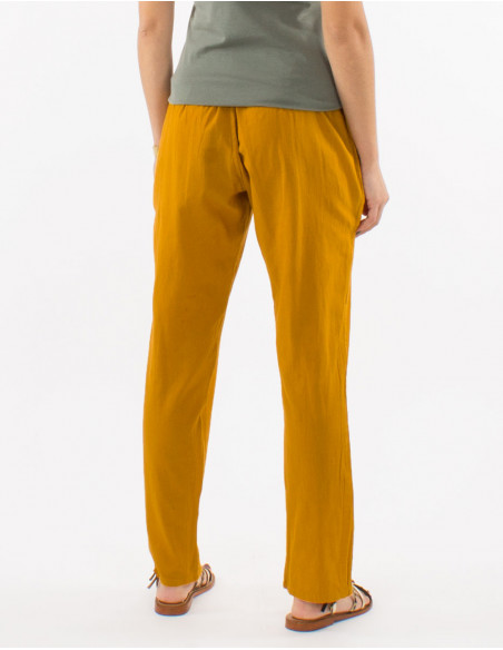 Pantalon algodon fino sw cintura elastica