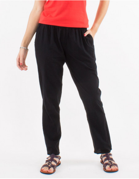 Pantalon algodon fino sw cintura elastica