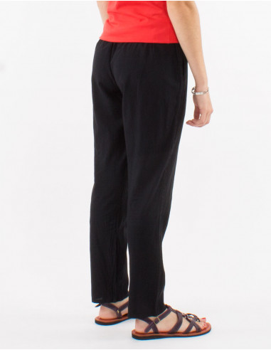 Pantalon algodon fino sw cintura elastica