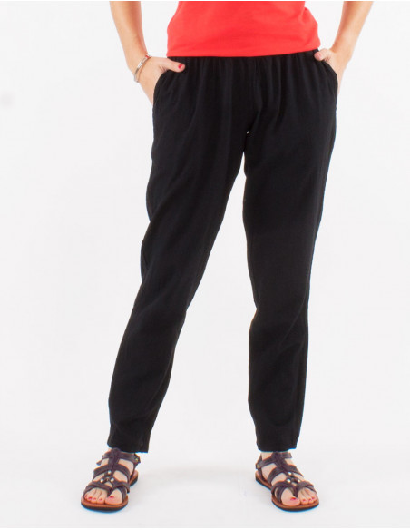 Pantalon algodon fino sw cintura elastica