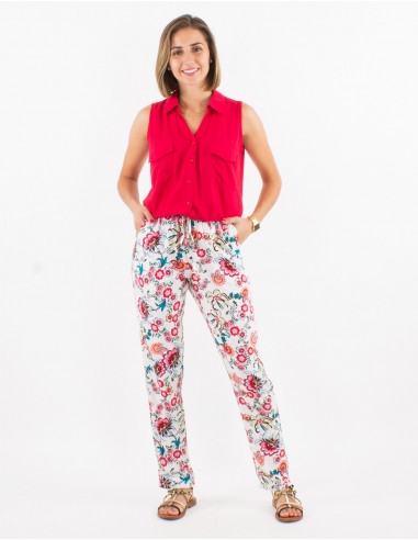 Pantalon viscosa estampado bohemia
