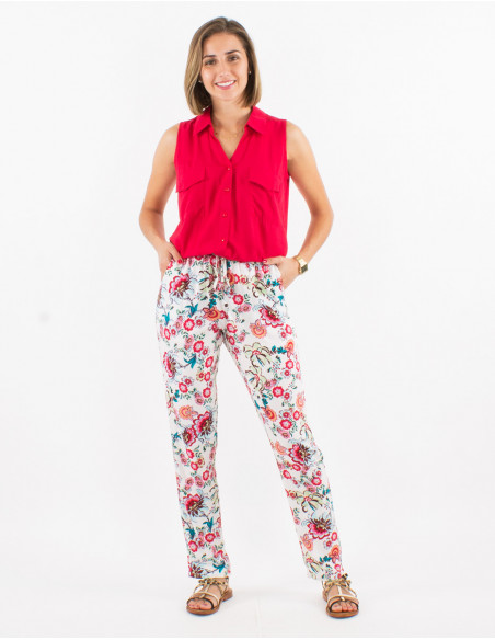 Pantalon viscosa estampado bohemia