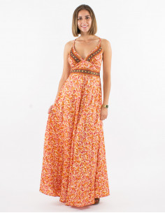 Vestido largo poliester...