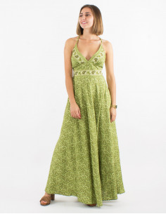 Vestido largo poliester...