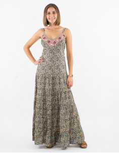 Vestido largo poliester...