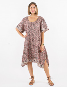 Vestido poliester mangas...