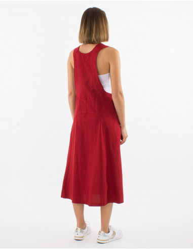 Vestido algodon sw liso tipo peto