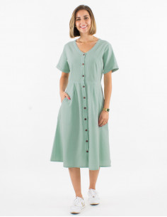 Vestido algodon sw con...
