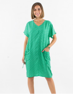 Vestido viscosa mangas...