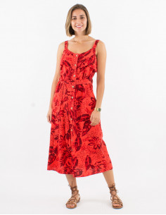 Vestido largo 70% viscosa...