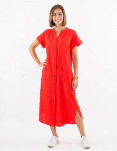 Vestido 54% lino 46%...
