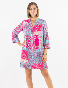 Vestido corto poliester con...