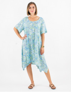 Vestido poliester mangas...