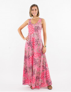 Vestido largo poliester sin...