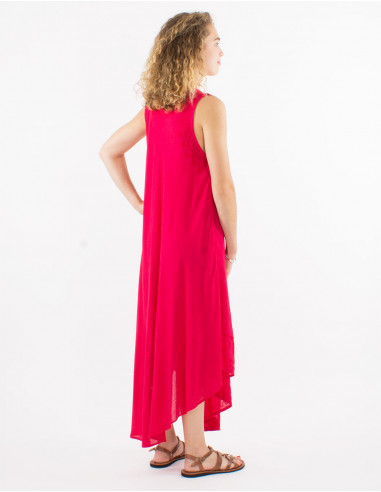 Vestido largo viscosa crepe paraguas