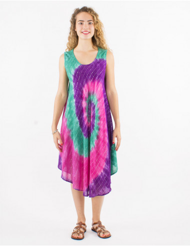 Vestido 95% viscosa crepe 5% hilo metal paraguas