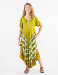 Vestido largo viscosa crepe...