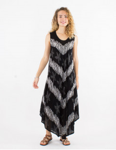 Vestido largo viscosa crepe...