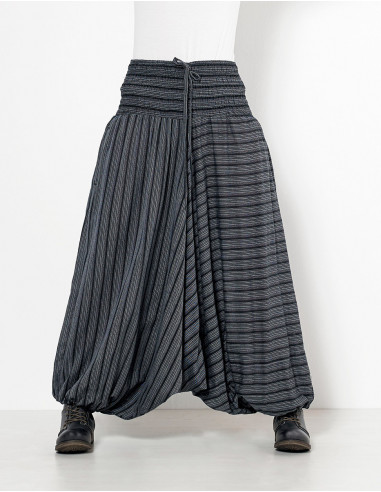 Sarouel algodon raya talla elastica