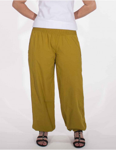 Pantalon algodon liso sw bolsillos