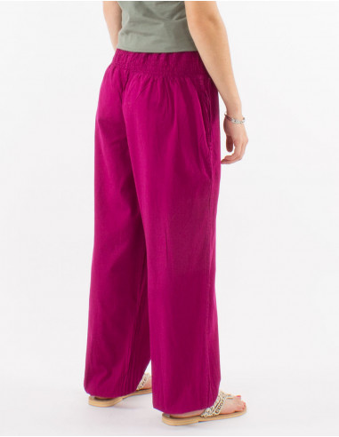 Pantalon algodon liso sw bolsillos