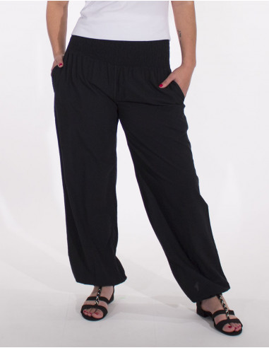 Pantalon algodon liso sw bolsillos