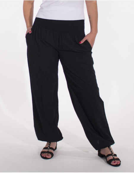 Pantalon algodon liso sw bolsillos