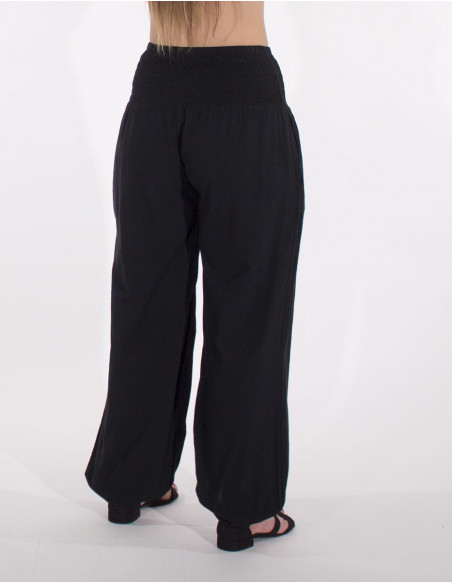 Pantalon algodon liso sw bolsillos