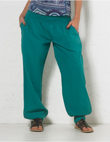 Pantalon algodon liso sw bolsillos