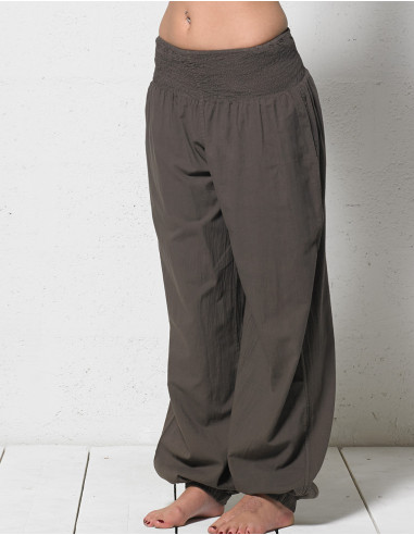 Pantalon algodon liso sw bolsillos