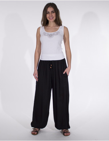 Pantalon liso viscosa