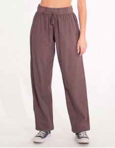 Pantalon algodon fino liso...