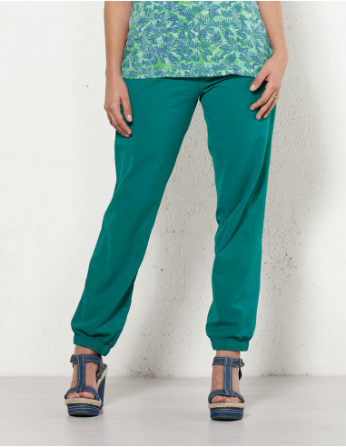 Pantalon algodon liso sw con bolsillos 