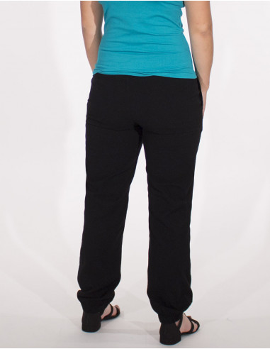 Pantalon algodon liso sw con bolsillos 