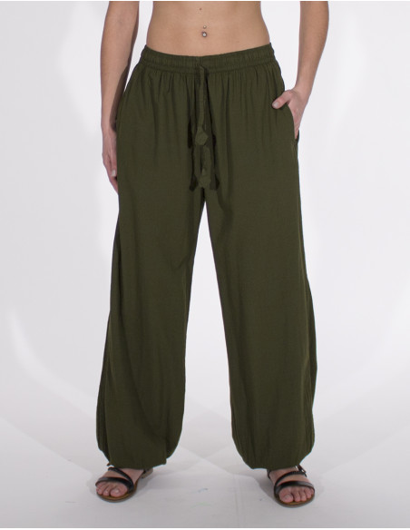 Pantalon mujer algodon elastico liso sw