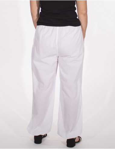 Pantalon mujer algodon elastico liso sw