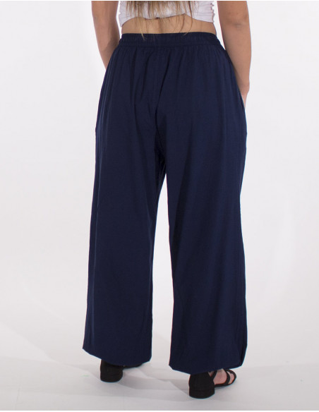 Pantalon mujer algodon elastico liso sw