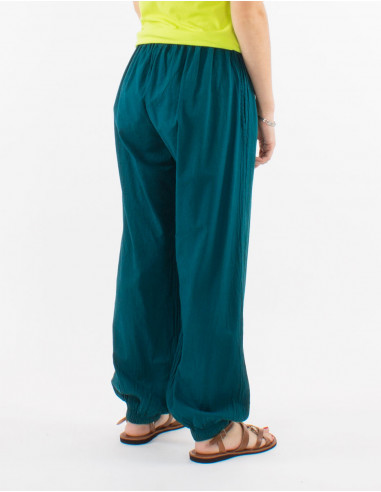 Pantalon mujer algodon elastico liso sw