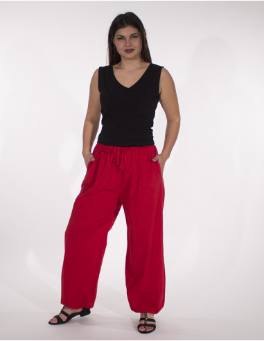 Pantalon mujer algodon elastico liso sw