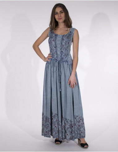 Vestido largo viscosa sw tirantes